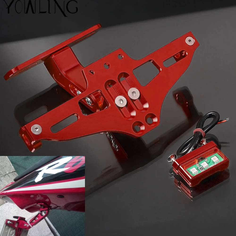 

For YAMAHA YZFR1 YZFR3 YZFR6S YZFR6 YZFR125 YZF600R YZF750R YZF1000R Fender Eliminator License Number Plate Frame Holder Bracket