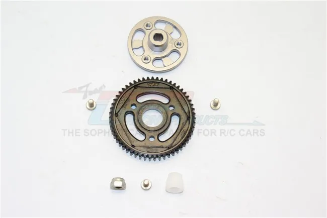 1/10 осевой SCX10 II 90046 сплав SPUR GEAR адаптер + стальная шестерня 55 T-1 комплект SSCX21555T |