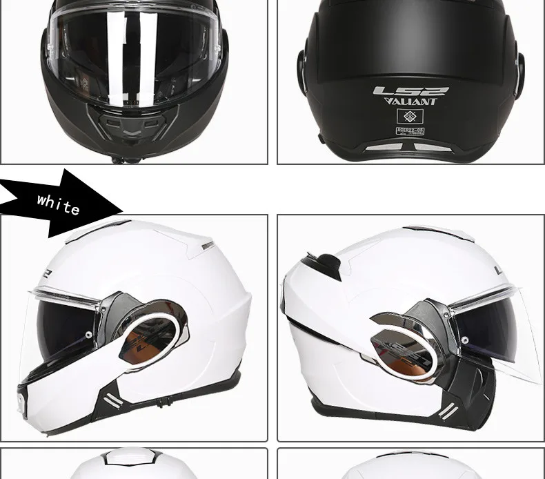 LS2 FF399 флип-ап мото rcycle шлем двойной козырек Аутентичные LS2 Valiant анфас шлемы moto capacete cascos