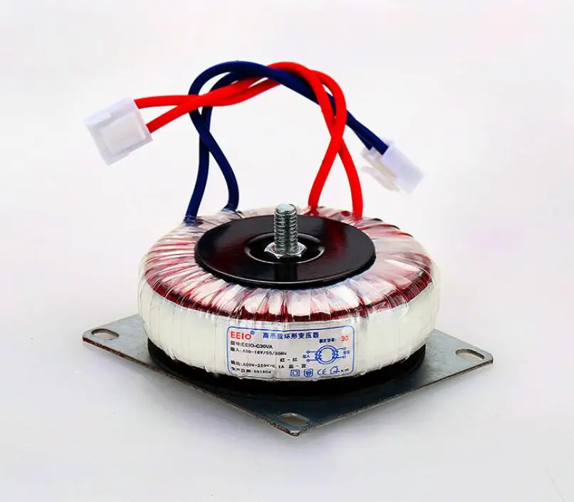 220V 0.1A tranformer 30VA тороидальный трансформатор медь пользовательские 16V 1.87A вход