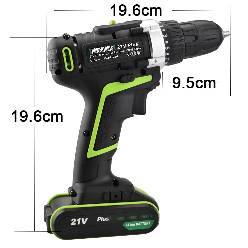 Электрическая отвертка 21V Plus аккумуляторная ручная дрель аккумуляторные