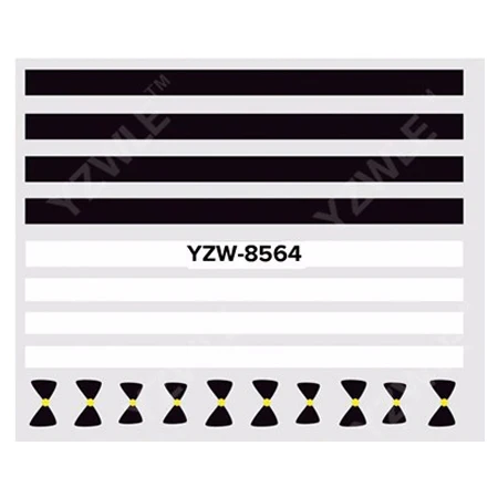 YZW8564 Наклейки для дизайна ногтей, наклейки для кошек, цветов, переводные наклейки с водой, Слайдеры для украшения ногтей, тату, маникюрные обертывания, инструменты, наконечники - Цвет: YZW8564