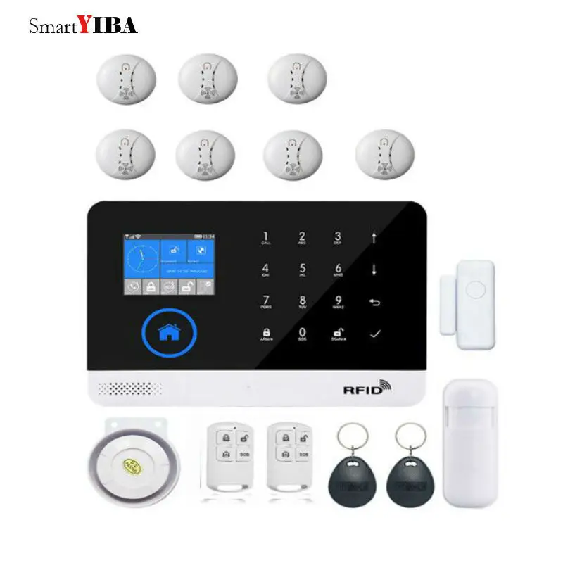 SmartYIBA Wi-Fi GSM Автодозвон RFID Беспроводная сигнализация дверь открытый датчик