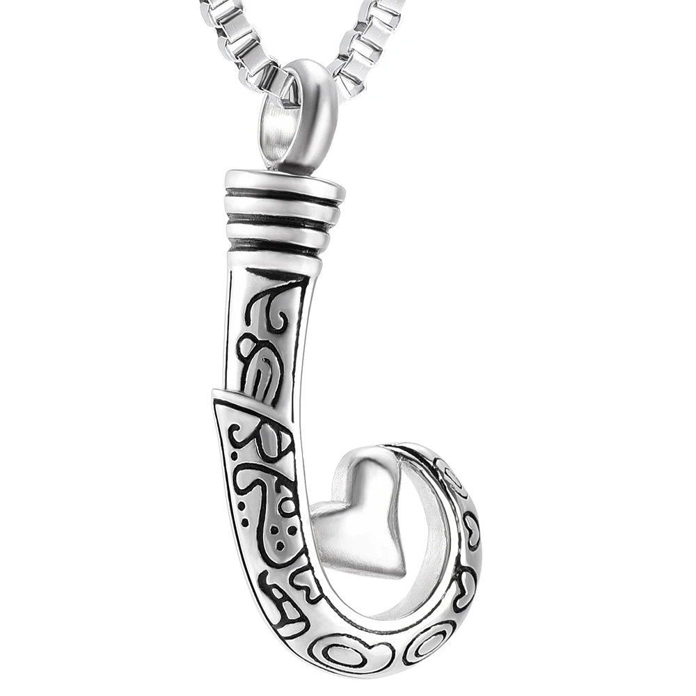 Памятка Fish Hook with Heart Ash Подвеска для кремации ювелирные изделия мам нержавеющая