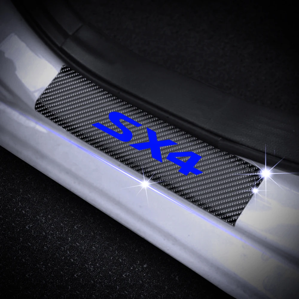 4D винила из углеродного волокна для Suzuki SX4 автомобиль порога Добро пожаловать
