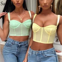 sampic sexy sleeveless tank top women backless bustier tops friends festival mint yellow black summer woman crop top 2019