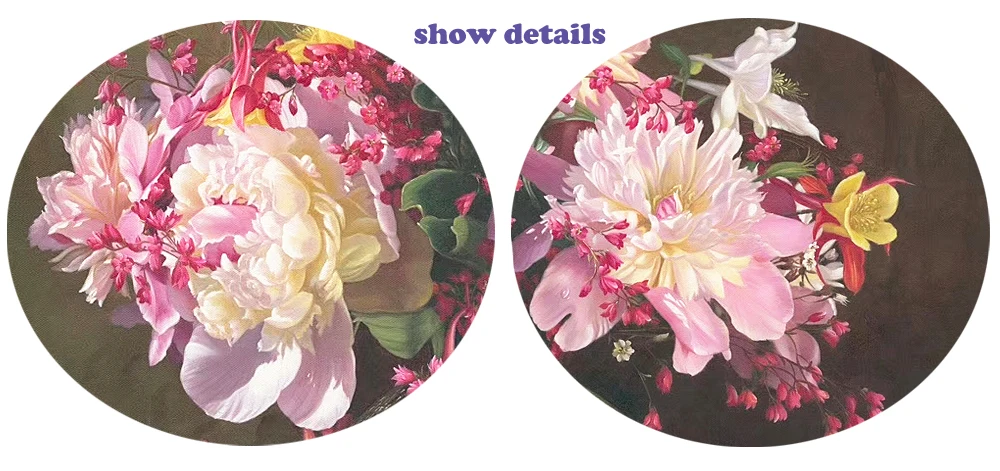 

Free shipping 100% Handmade classical flower Oil Painting on Canvas Wall Art for Bedroom Home