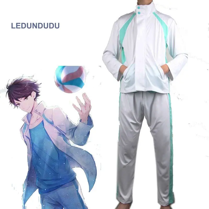 

Anime Haikyuu!! Aoba Johsai High School Oikawa Tooru School Uniform Jackets Men Coat Cosplay Costumes