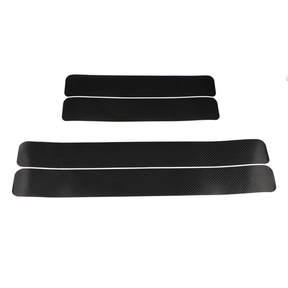 4 шт. наклейки из углеродного волокна для защиты порогов автомобиля|Тюнинговые