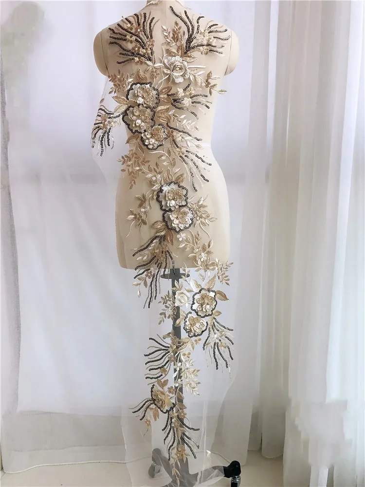 Изысканный 3D Бисероплетение Аппликация 5 цветов можно выбрать DIY аксессуары для одежды RS2060