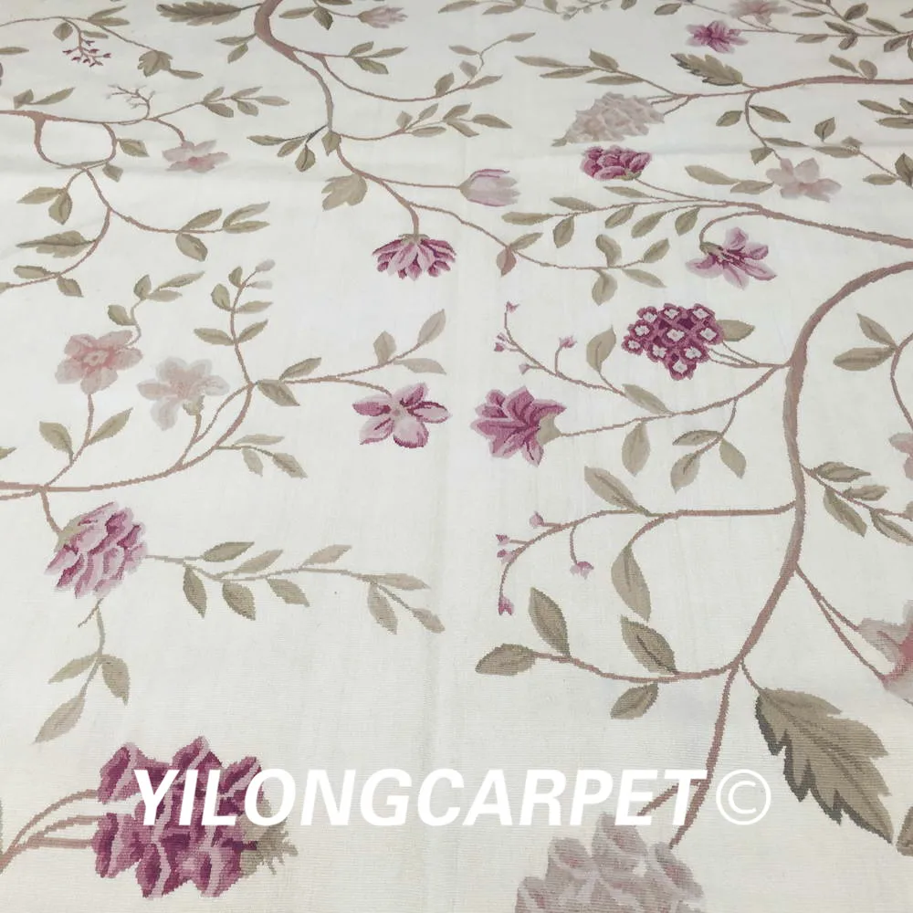 Yilong 9'x12' large handmade 100% new zealand wool aubusson rug and carpet (Au20-9x12) | Дом и сад