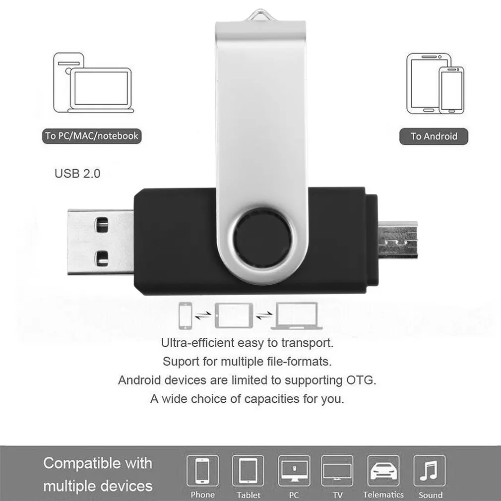 2-в-1 флеш-накопитель USB внешняя карта памяти для Android телефона ПК | Компьютеры и