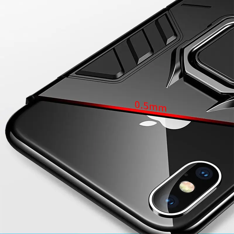 4 в 1 противоударный чехол для iPhone 6 6S 7 8 Plus XS чехол для iPhone X 5 5S Se XS Xs Max XR магнитные держатели для пальцев телефона