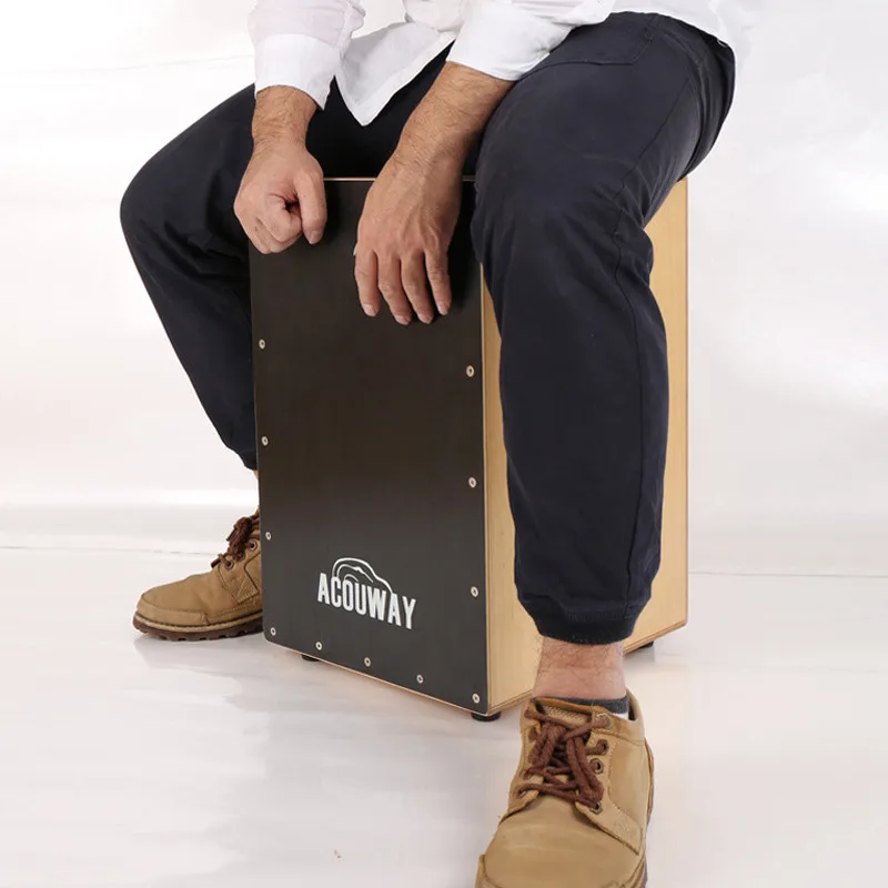 ACOUWAY cajon барабанная коробка ручной барабан из березовой фанеры с регулируемым эффектом струн резиновые ножки для взрослых Размер 30X31X48(см