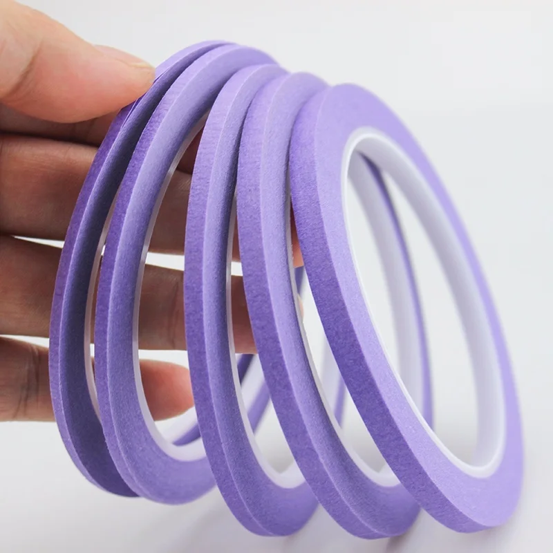 Лиловая тонкая бумажная Маскировочная лента для рисования и самостоятельного