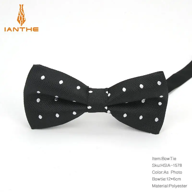 Галстук-бабочка для мужчин, Официальный галстук для мальчиков, мужской модный деловой Свадебный галстук-бабочка, мужская рубашка krawatte legame, подарок в горошек, Шелковая бабочка - Цвет: IA1578