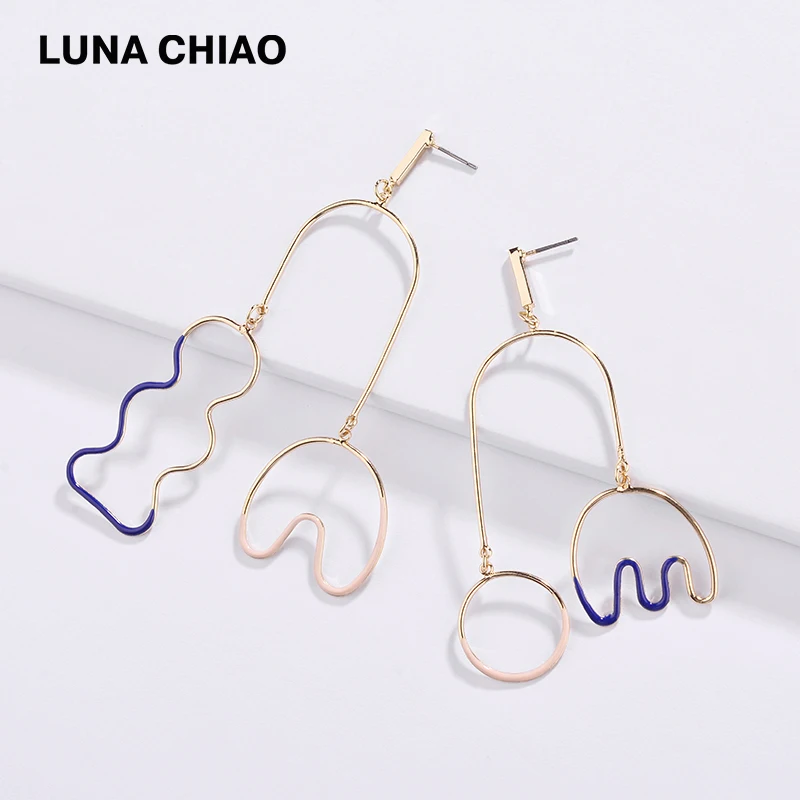 LUNA CHIAO модные ювелирные изделия Уникальный дизайн неправильной формы медная
