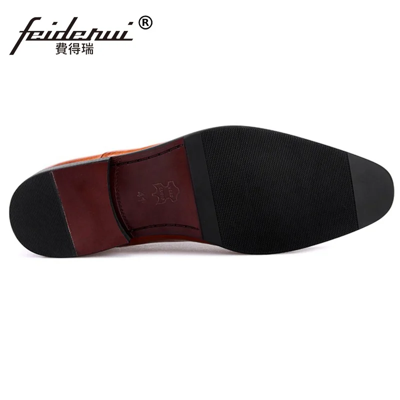 Туфли-оксфорды мужские из натуральной кожи с острым носком на плоской подошве |