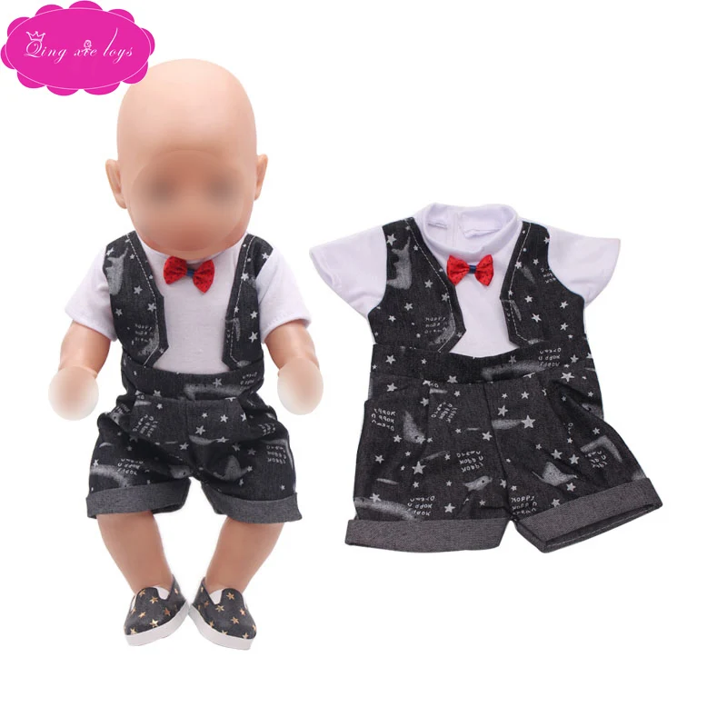 43 см детская одежда куклы американский мальчик кукла черный костюм платье