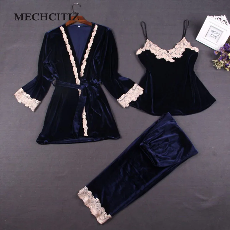 Пижама MECHCITIZ 3 шт. пижама для осени и зимы|sexy pajama sets|pajama setspajamas long sleeve |