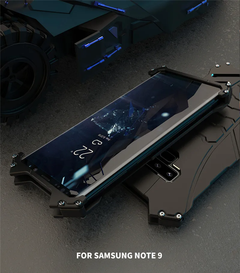 Противоударный чехол для телефона для samsung Galaxy Note 9 Алюминиевый металлический бампер рамка чехол для телефона s чехол для samsung Galaxy Note 9