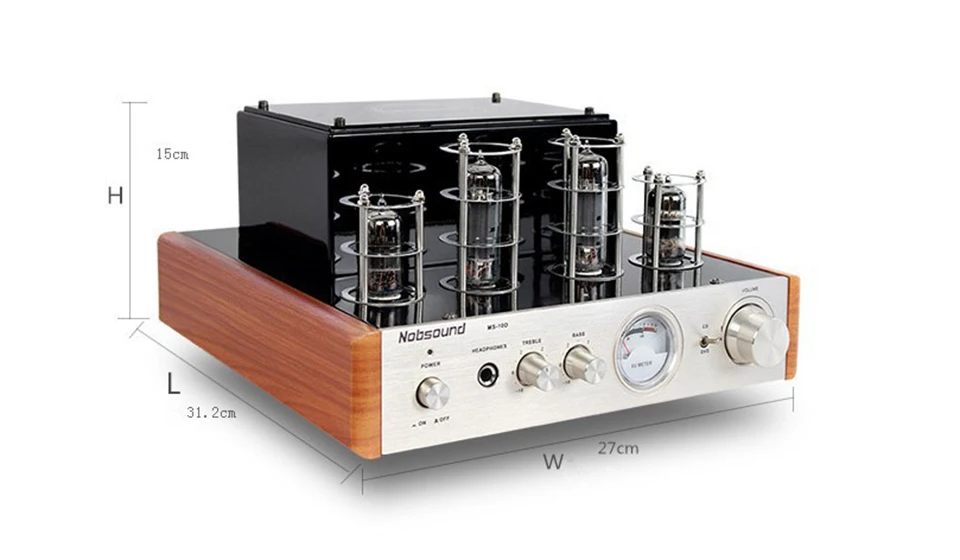 Nobsound MS-10D ламповый усилитель аудио усилитель мощности 25 Вт* 2 вакуумные усилители поддержка 110 В или 220 В Hifi усилитель MS 10D