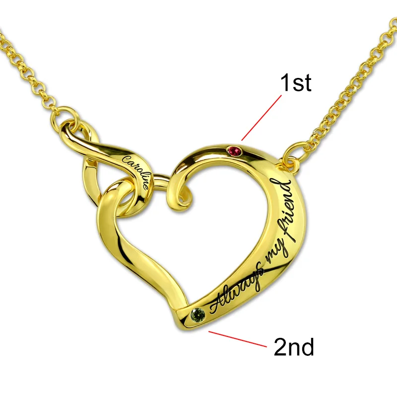 Женское ожерелье из розового золота с надписью Love Heart|Ожерелья подвеской| |