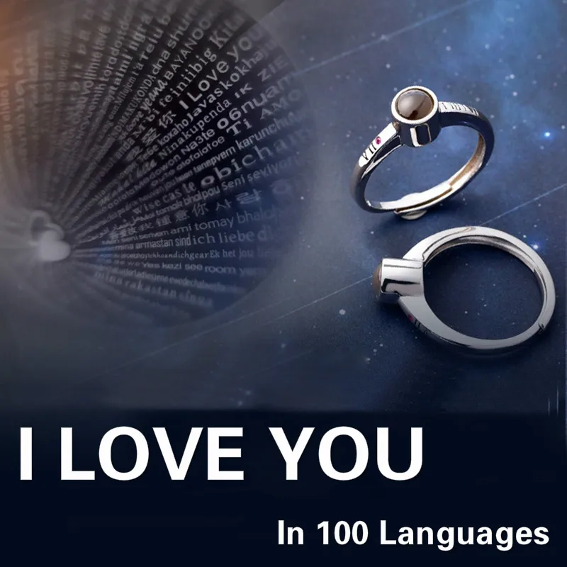 Прямая поставка кольцо из стерлингового серебра 100 пробы с надписью Я тебя люблю
