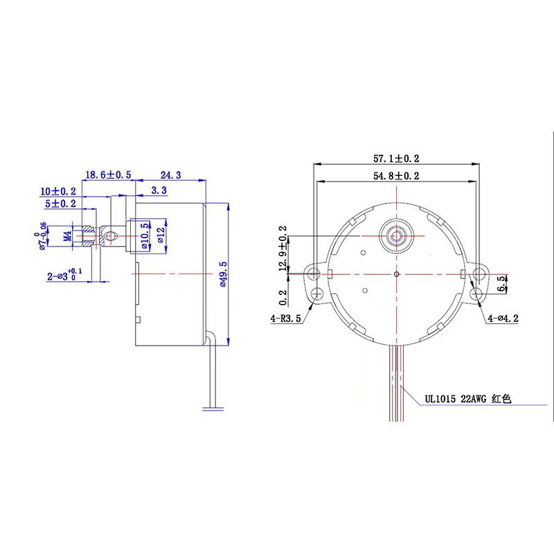 TYD-50 синхронный двигатель Synchro 110 V AC 24 RPM CW/CCW 4 W крутящий момент 1,2 кг. см мотор-редуктор