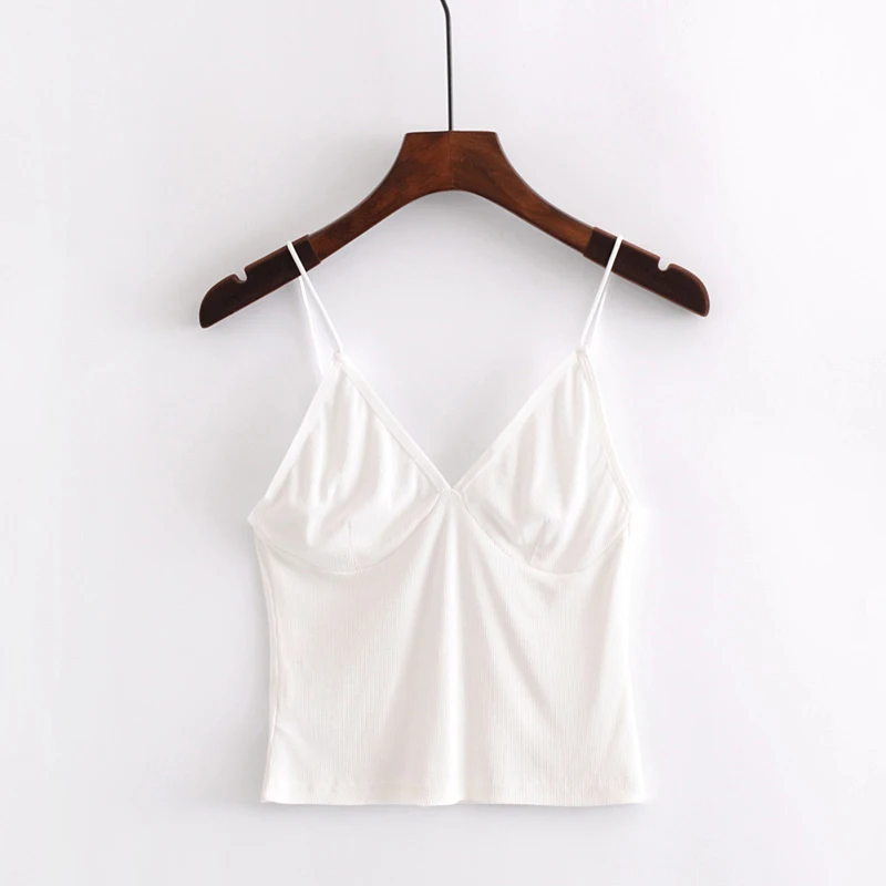 short white Женский сексуальный топ-бюстье, хлопковый топ без косточек, женские топы с глубоким v-образным вырезом, Pfeiffer, топы, майки, тонкая кофточка - Цвет: short white
