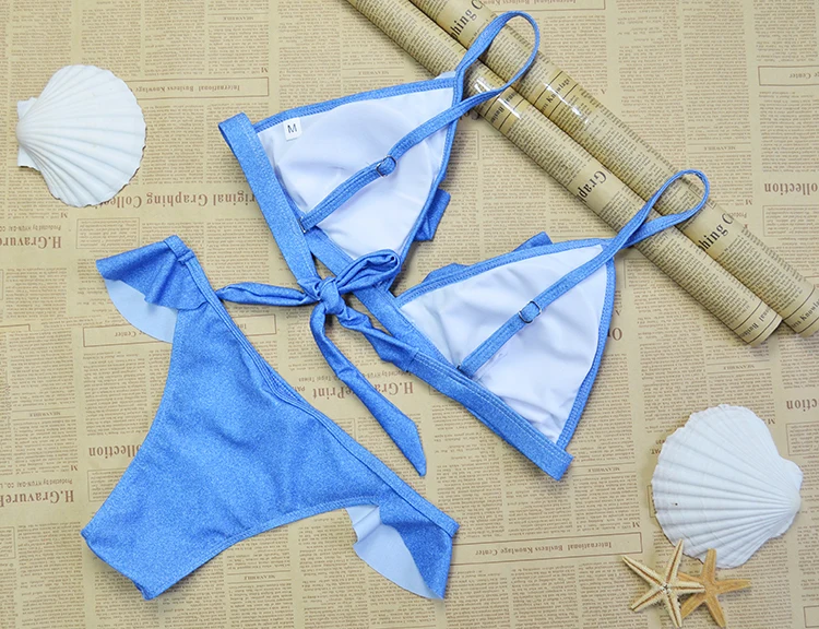 2017 сексуальный синий купальник с принтом из джинсовой ткани купальный костюм