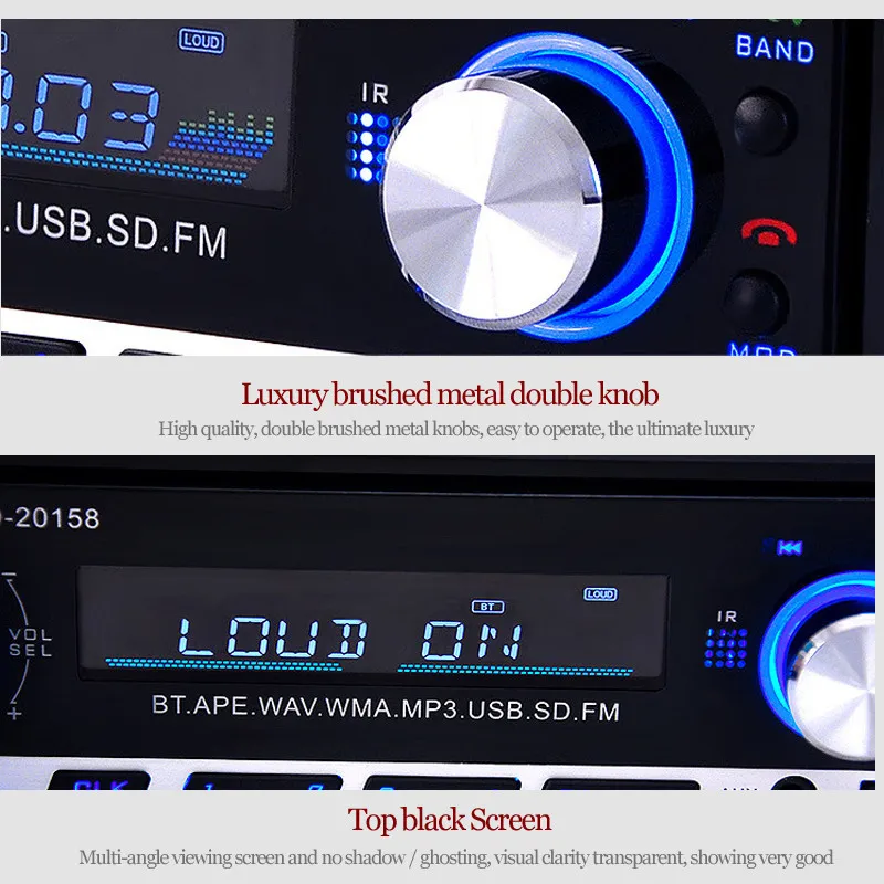 12 В Стерео FM Радио mp3 аудио плеер Поддержка Bluetooth телефон с USB/SD MMC Порты и разъёмы Электроника для автомобиля в-тире 1 DIN Автомагнитолы