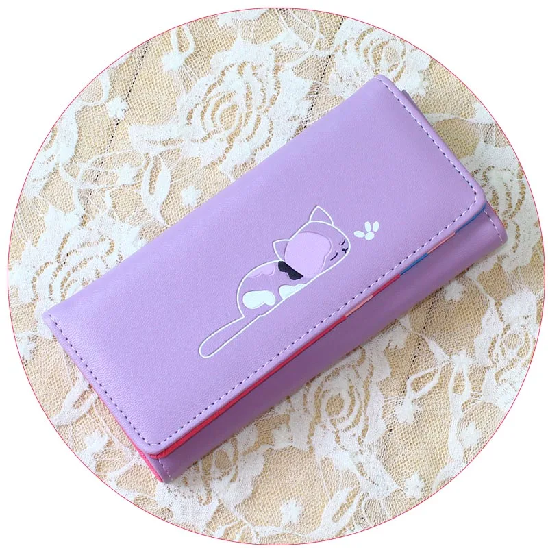 Women Wallets Lady Purses Handbags Coin Purse Long Clutch Moneybags Lovely Cat Wallet ID Cards Holder Pocket Bags Notecase Pouch | Багаж и