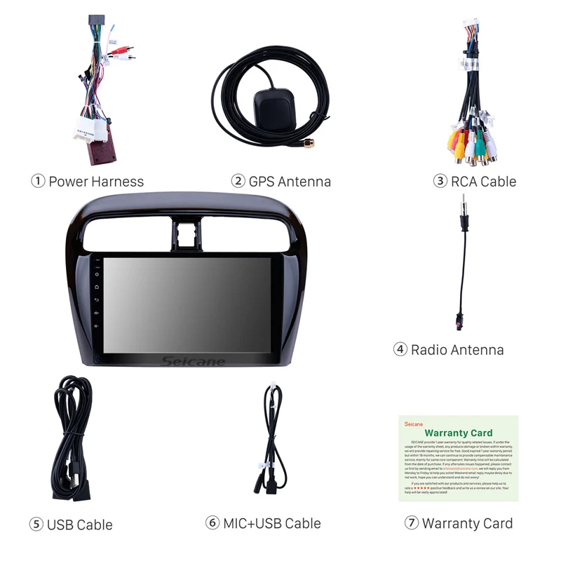 Seicane стерео 9 &quotNavi Quad/8-Core Android 0 HD для Mitsubishi Mirage 2012 2013-2018 gps мультимедийный плеер