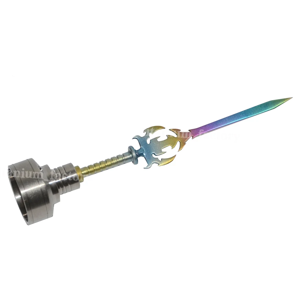 Титановый гвоздь Dab инструмент для резьбы GR2 14/18 мм Carb Cap Sword Dabber|Трубки и