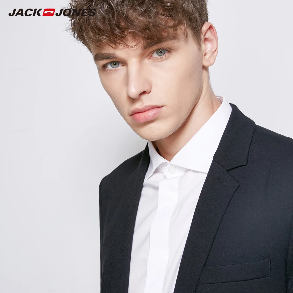 JackJones Мужская Легкая стрейчевая двубортная Повседневная приталенная куртка