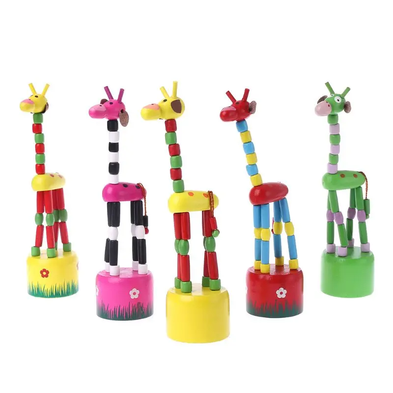 

Kids Intelligence Toy Developmental Educational Wooden Giraffe Toy Dancing