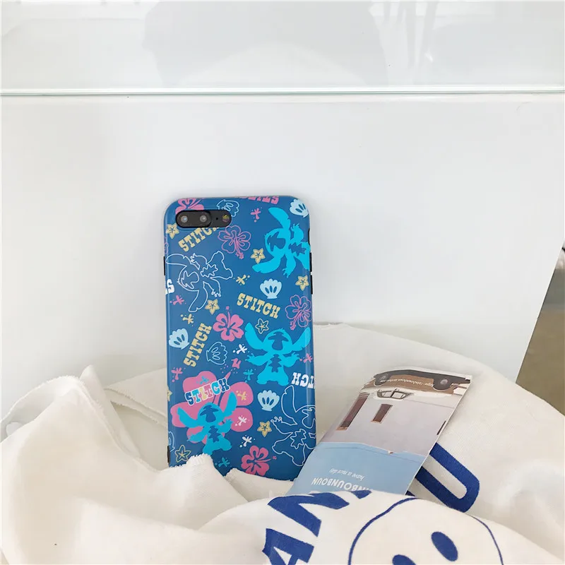 Микки стежка чехол для телефона iphone X 8 7 6 6s мультфильм Лило и Стич мягкого IMD