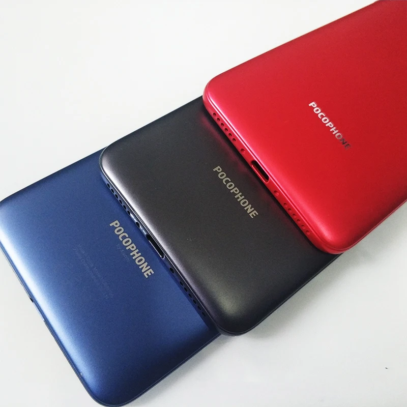 XIAOMI PocoPhone F1 батарея задняя крышка с ключ для боковой кнопки объектив камеры задняя дверь задний корпус чехол для XIAOMI poco F1 pocoF1