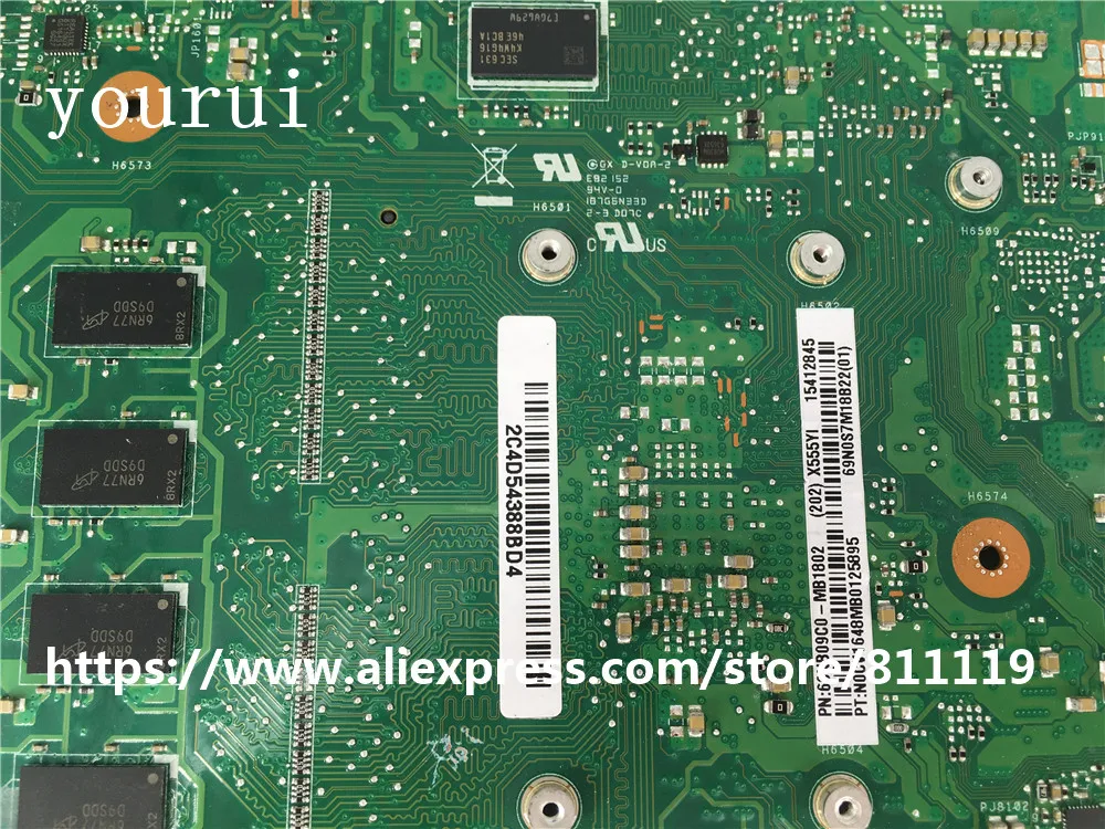 Yourui для ASUS оригинальная материнская плата ноутбука X555DG X555YI REV 2 0 A8 7410 Процессор 4
