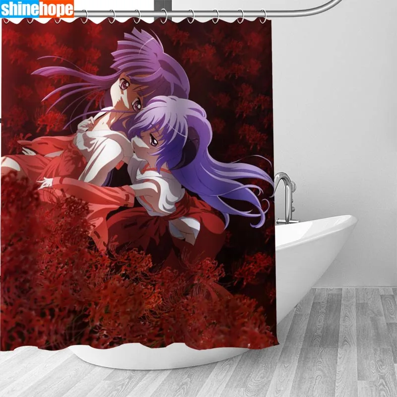 150x180 см скандинавские фотографии полиэстер водонепроницаемый InuYasha Аниме занавеска для душа s высокое качество занавес для ванной в ванной - Цвет: Shower Curtain 19