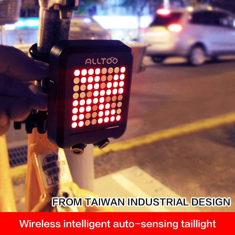 LED USB удаленного сигнала поворота фонарь Беспроводной для Велосипедный спорт