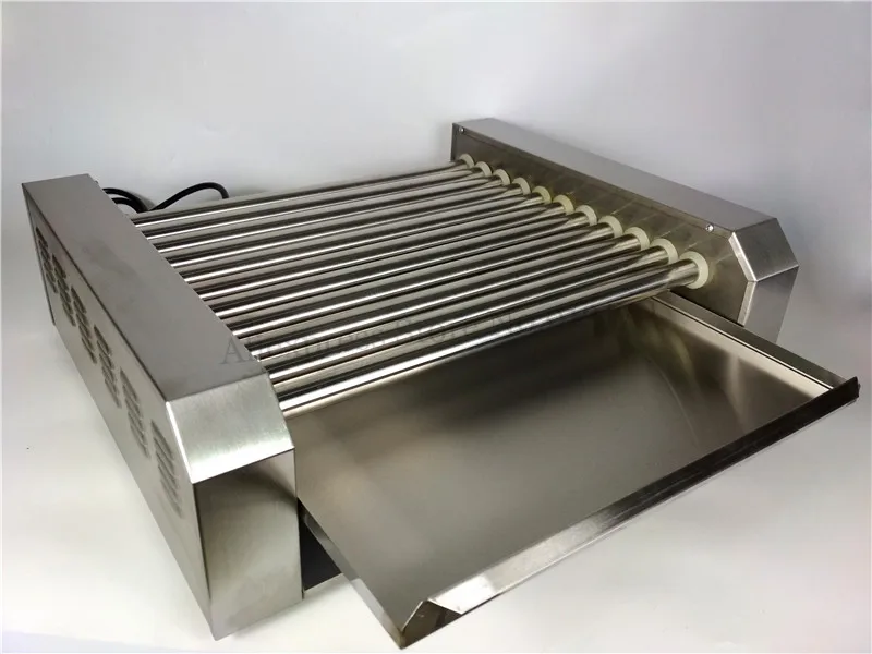 electric hot dog maker commercial hot dog sausage grill roasting machine 11 rollers 2200w low noise 2 temperature controllers free global shipping
