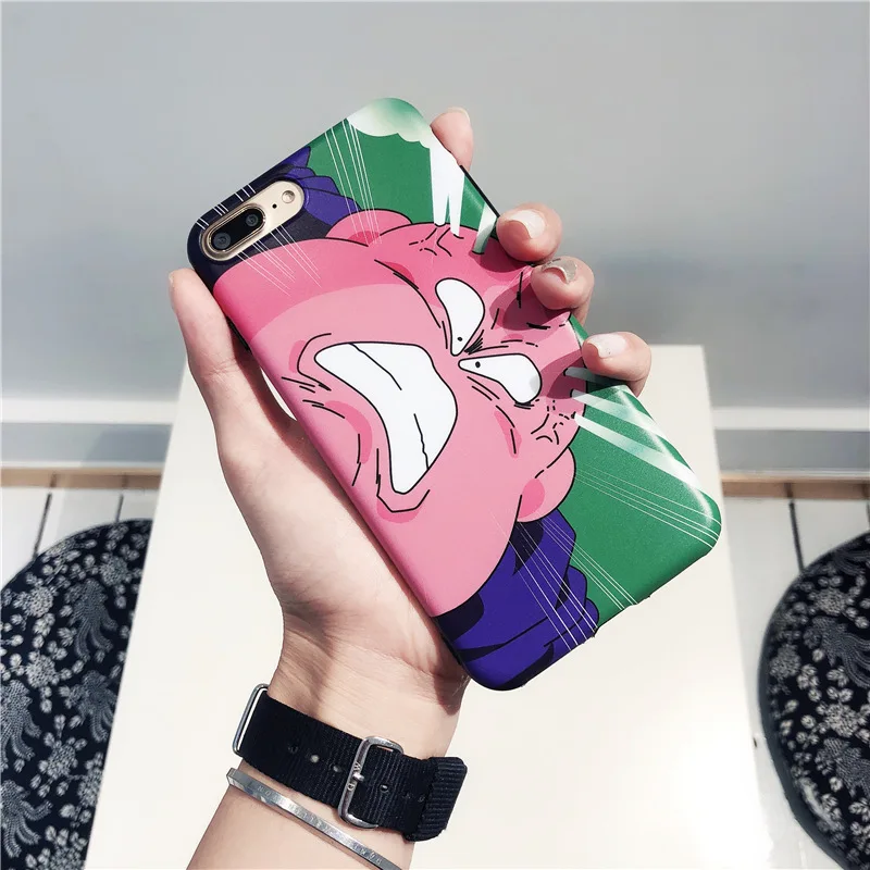 IMIDO Мультфильм Сердитый Majin Buu чехол для телефона iPhone 6 Матовый ТПУ Coque Capa 6S 7 Plus 8