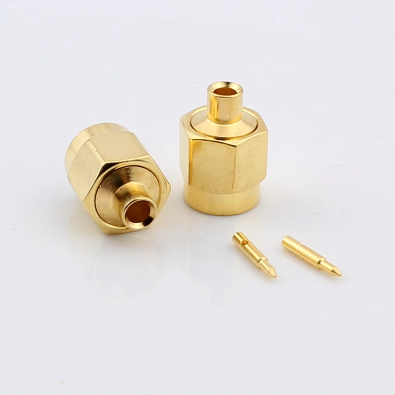 10 шт./лот SMA мужской разъем центр припоя Полужесткий RG405 50 1 5 &quot RF разъем|connector