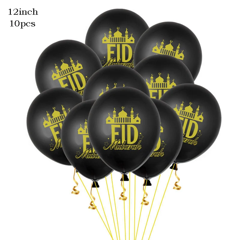 10 шт воздушные шары Eid Mubarak висячий мусульманские праздничные украшения