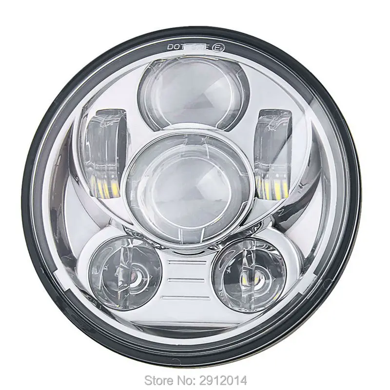 1 шт. Round led фара для harley davidson 5 75 '཮ Вт светодиодный проектор налобный фонарь с