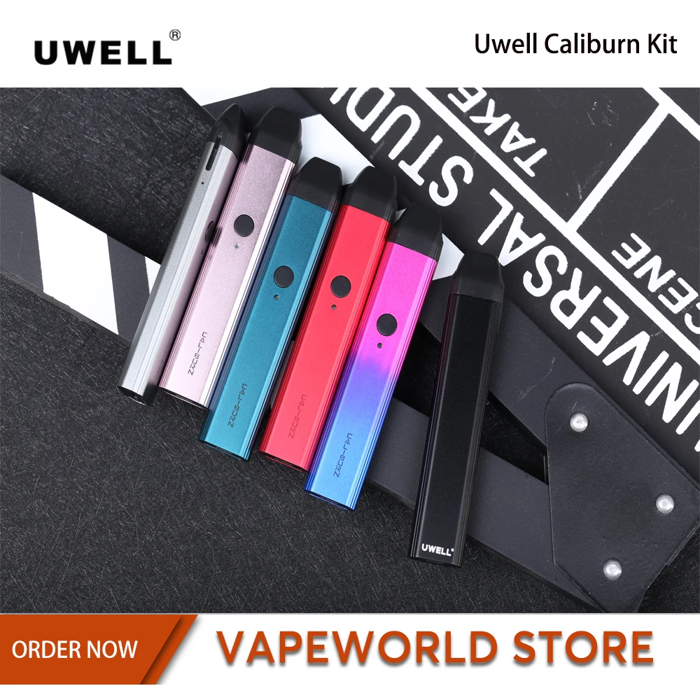 Оригинальный Uwell Caliburn Pod с 8 шт. картриджем 2 мл встроенный аккумулятор 520 мАч вейп