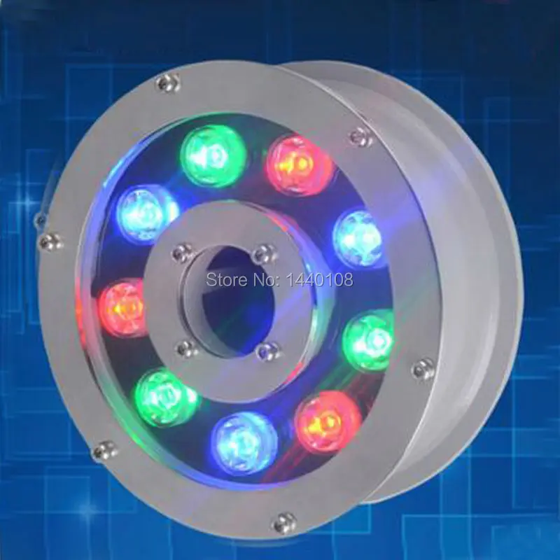 4 шт./лот Светодиодная лампа для бассейна 9 Вт RGB IP68 светодиодная Наружное