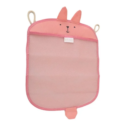 Pink Детская Сетчатая Сумка для ванной, сумка для игрушек, детская корзина для игрушек, сетчатая мультяшная форма животных, водонепроницаемая ткань, песок, игрушки, Пляжное хранение - Цвет: Pink